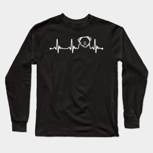 Pug Puppy Heartbeat Long Sleeve T-Shirt